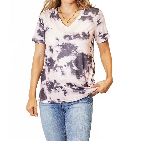 NEW BOMBOM v-neck top in mauve - Picture 1 of 1